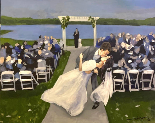 A Live Wedding Painting Filled with Love, Memories, and Meaning